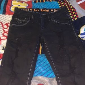 The brand of the pants is rock Revival,black,size 30/30 brand new